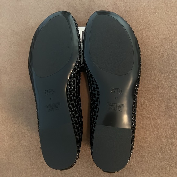 Zara Black Woven Women's Shoes - Picture 11 of 14